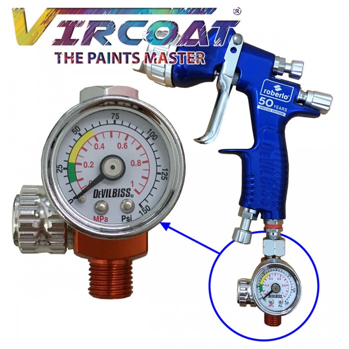 Devilbiss Spray Gun Air Adjusting Valve with Gauge HAV503B