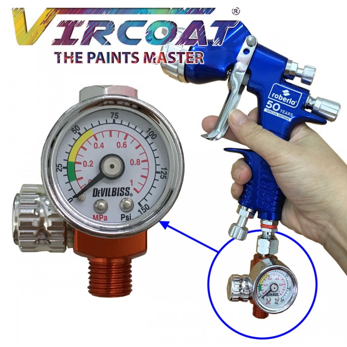 Devilbiss Spray Gun Air Adjusting Valve with Gauge HAV503B