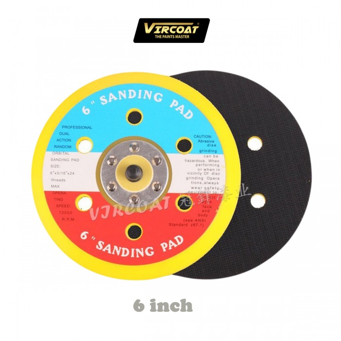 Sanding Pad Dual Action Random Orbital Sanding Pad with 6 Holes For