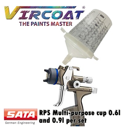 Sata Jet Spray Gun 600ml Plastic Cup QCC, SATA spray gun reusable cup ...
