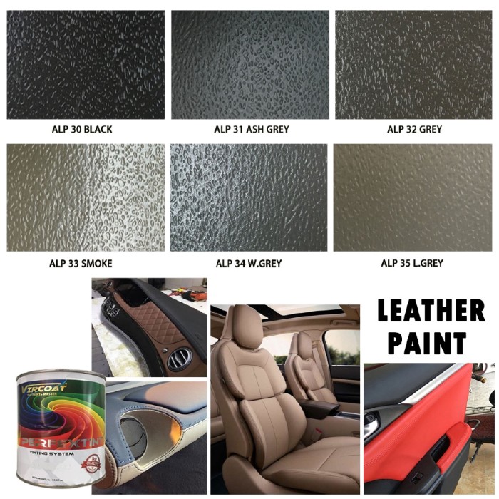 leather paint, dashboard paint, door panel paint, cushion paint, car
