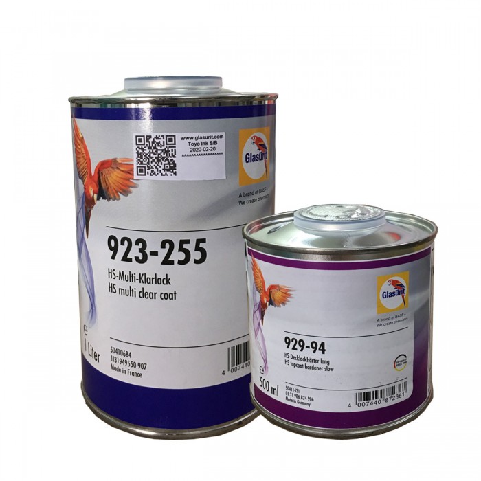 Glasurit, 923255, clearcoat, laquer, auto refinishing clear, top coat