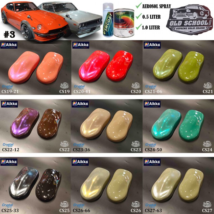 aikka pearl paint pearlized color vircoat automotive paint car paint crystal vircoat basecoat motor paint honda ex5 dream gold gold paint 2k paint viperngruen yas marina blue pearl white