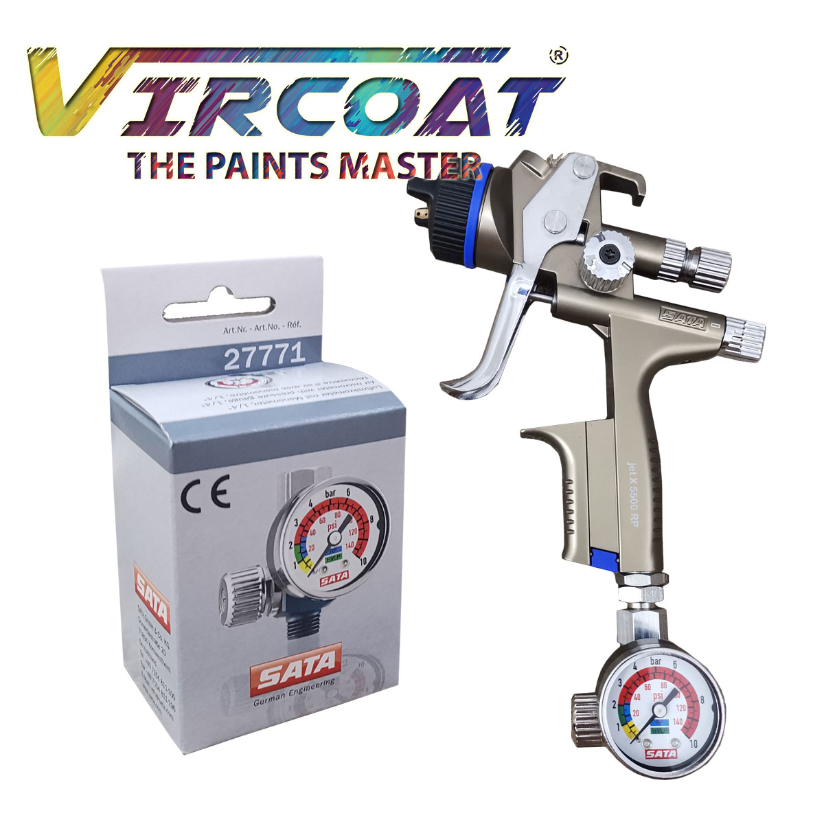 Sata 27771 sata air gauge sata air vale air regulator spray gun