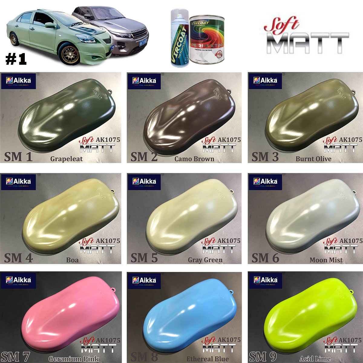 AIKKA, PEARL PAINT, PEARLIZED COLOR, VIRCOAT, automotive paint, car paint, crystal, vircoat